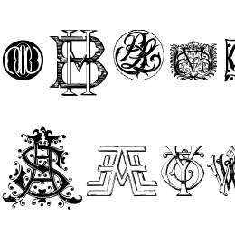 Intellecta Monograms Random Samples Nine Font File