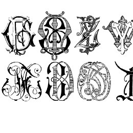 Intellecta Monograms Random Samples Seven Font File