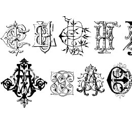 Intellecta Monograms Random Samples Font File