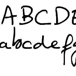 Jean-Claude's hand Font File