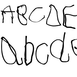 Joshua Dawson aged 4 Font File