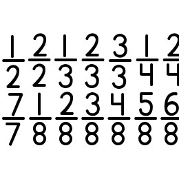 KG Traditional Fractions Font File