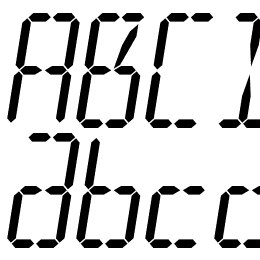 LED 16 Segment 2 Italic Font File