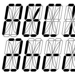 LED 16 Segment Italic Font File