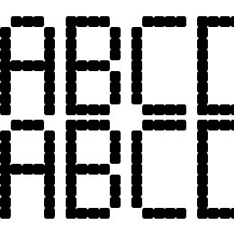 LED LCD 123 Font File