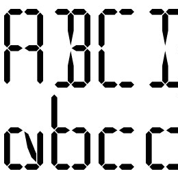 LED Simulator Font File