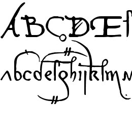 Leonardo Hand F Font File