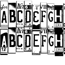 LicensePlates Font File