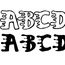 liquidy bulbous Font File