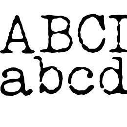 LUCKY TYPEWRITER Font File