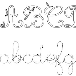 Maternellecolor trace cursive Font File