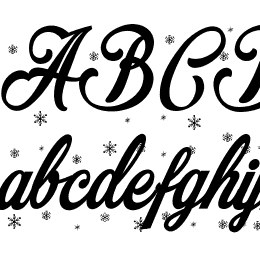 Merry Christmas Flake Font File