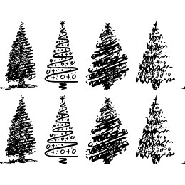 Merry Christmas Trees Font File