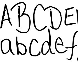 My very own handwriting. Font File