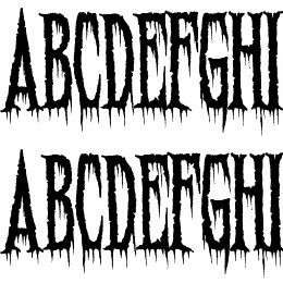 Needleteeth Creepy Font File