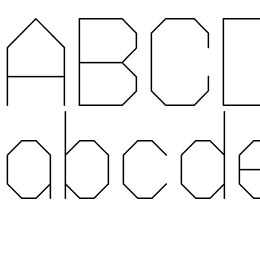 Octagonal Ultra Light Font File