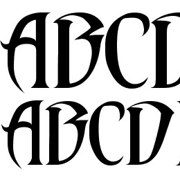 PentaGram's Malefissent Font File