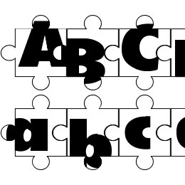 Puzzle Pieces Font File