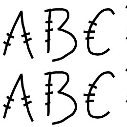 PWLettresbarres Font File