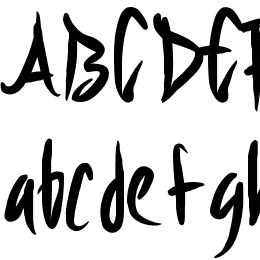 PWSharpBrush Font File