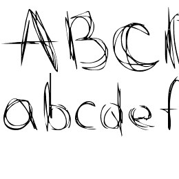 scribble scratch Font File