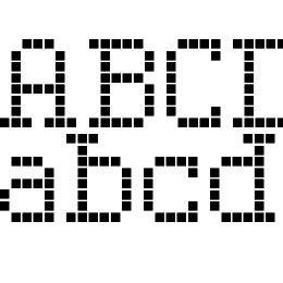 Serif LED Board-7 Font File