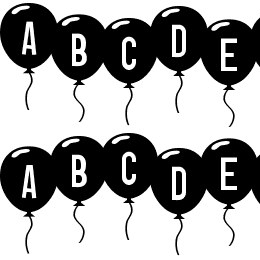 SF Balloons Font File