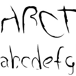 Smudged Alphabet Font File