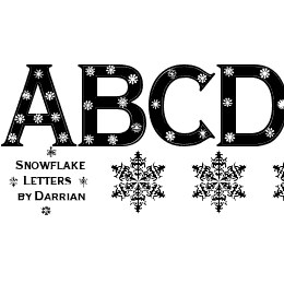 Snowflake Letters Font File