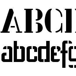 Stencil Intellecta Limited Set Font File