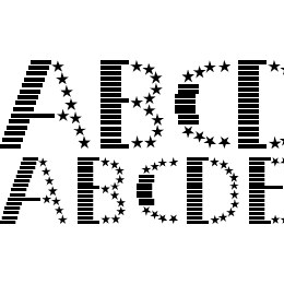 STRIPES & STARS Normal Font File