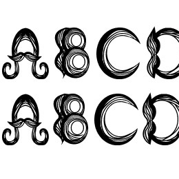 Stroke mustache Font File