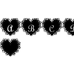 Summer's LaceHearts Font File