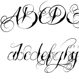 Tattooed Wedding Font File