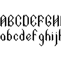 Text In Gothic Font File