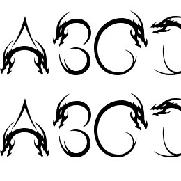 Tribal Dragon Font File