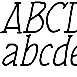 Tulisan Tangan 74 Italic Font File