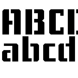 USSR STENCIL Font File