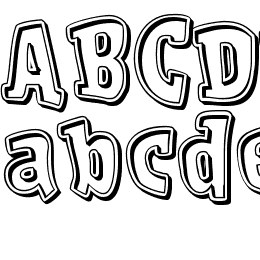 V de vacía Font File