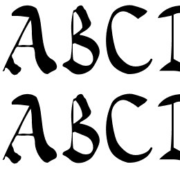 Vatican Rough Letters, 8th c. Font File