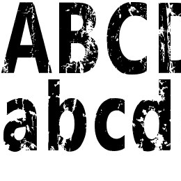 White funky rabbit Font File