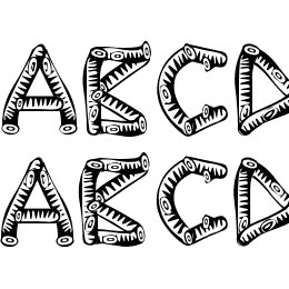 wood sticks Font File