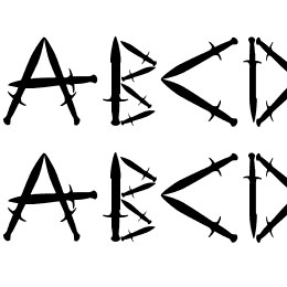 YY Sword and Dagger Font File